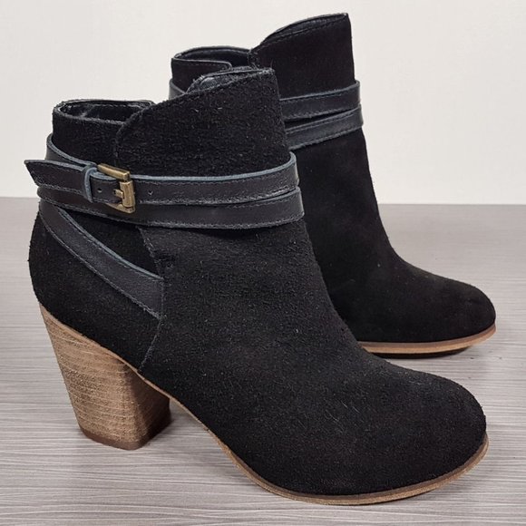 BP 'Tandem Bootie' Black Suede Womens Size 5 M - Picture 1 of 6